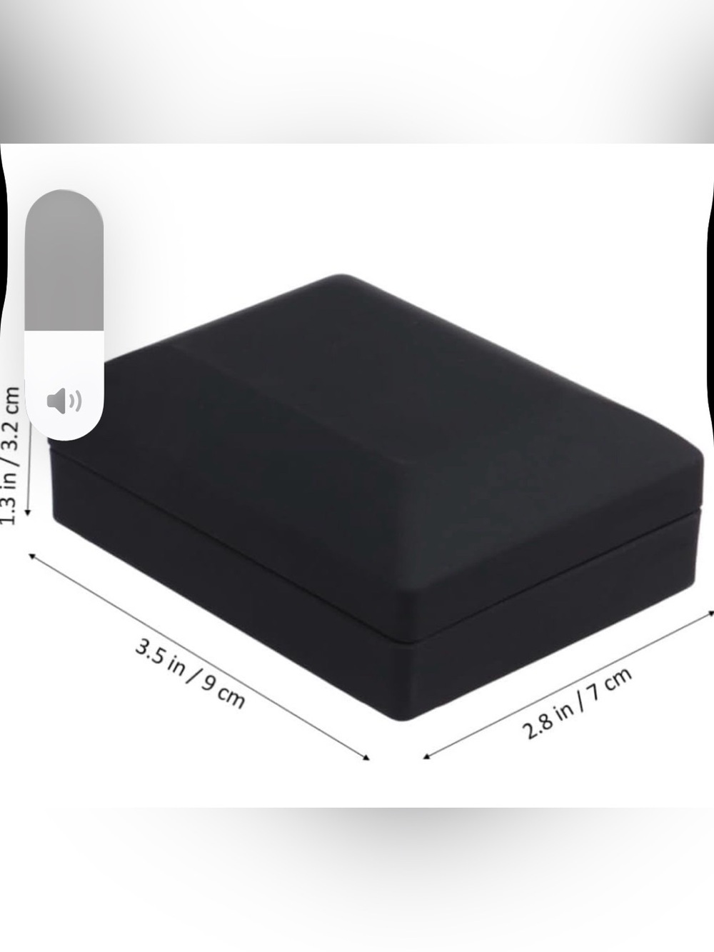 Jewelry box LED Lighted Black Velvet - Picture 3 of 4